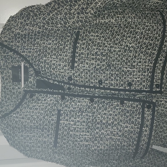 Green Tweed Dress and Blazer Set - Picture 3 of 6